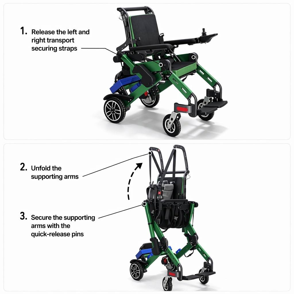 3 in 1 Child Electric Wheelchair with Standing Function | Pediatric Gait Trainer for Cerebral Palsy & Stroke Recovery - Image 6