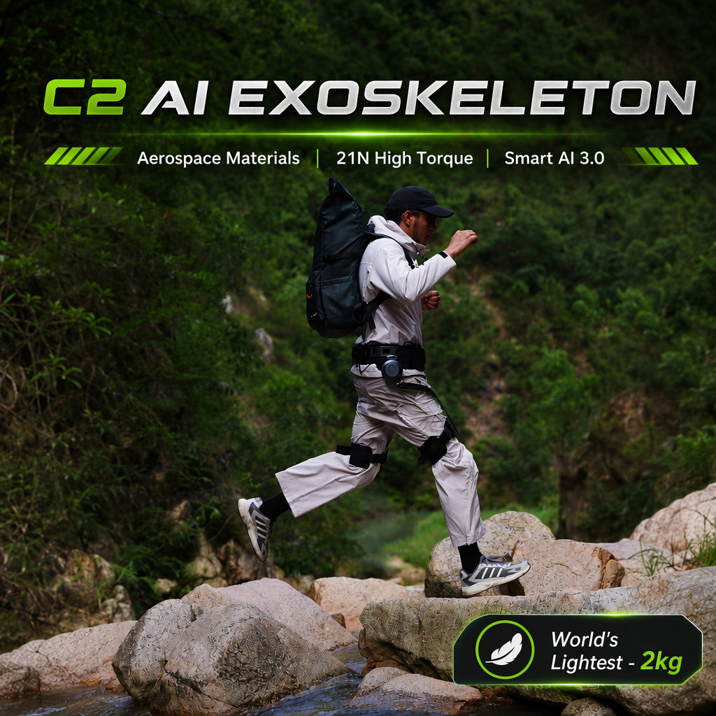 AI Exoskeleton Robot C2 for Outdoor Hiking | 2kg Ultra-Light Carbon Fiber Walking Assistant | 21N Torque - Image 6