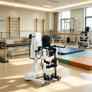 ZX-08 gait training exoskeleton robot for standing and walking rehabilitation in hospitals